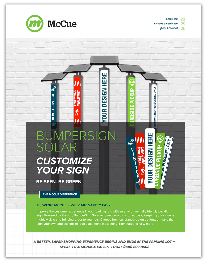 Download the McCue BumperSign Solar Sign Customization Sheet