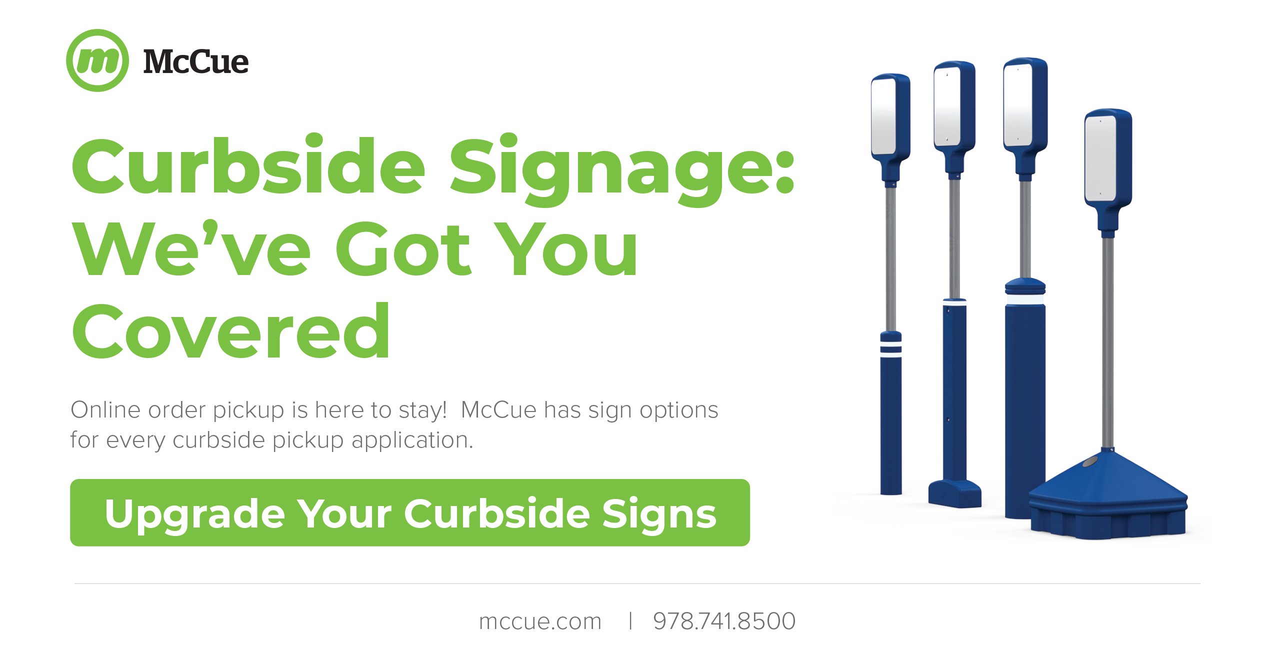 McCue Curbside Signage