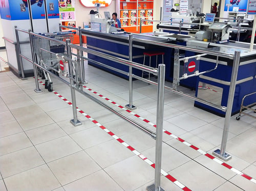 McCue CartStop Guidance Barrier is Better than Barrier Posts and Ropes