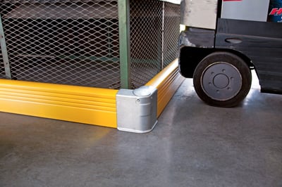 warehouse guardrails mccue crash barriers