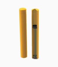 parking lot bollards mccue flexcore bollard flexible with steel core