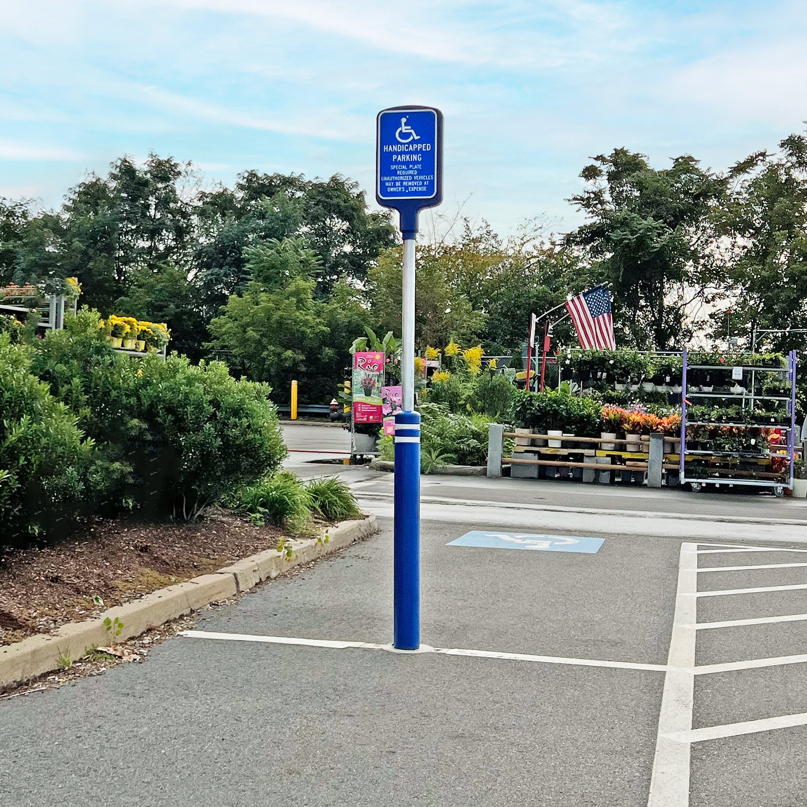 McCue Flexible Parking Lot Sign In Parking Lot