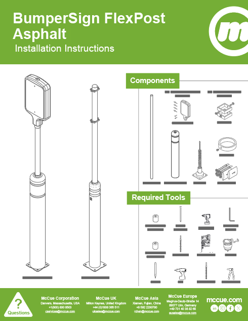 BumperSign FlexPost Asphalt Installation Instructions