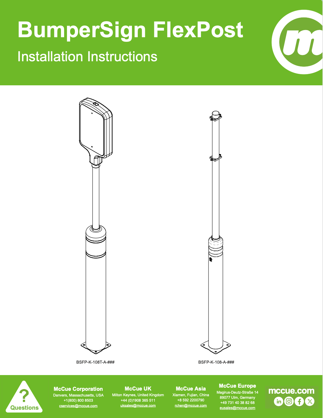BumperSign FlexPost Installation Instructions