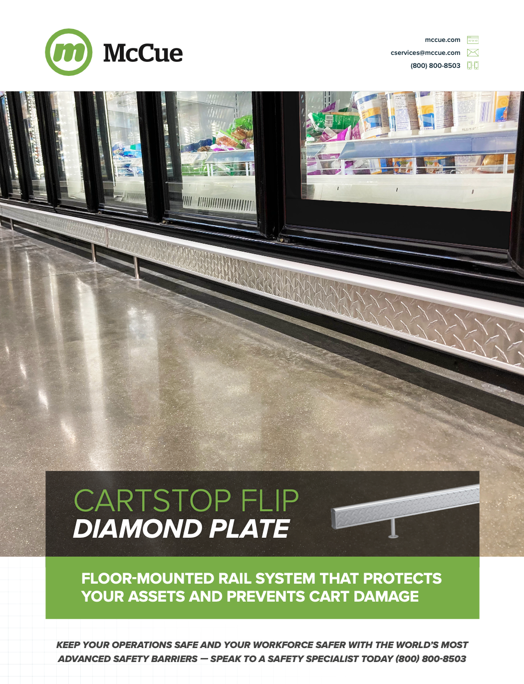 McCue Floor Rail Low Level Protection Safety Product Information