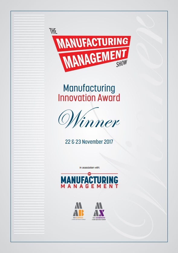 Manufacturing Management Innovation Award Certificate for McCue.jpg