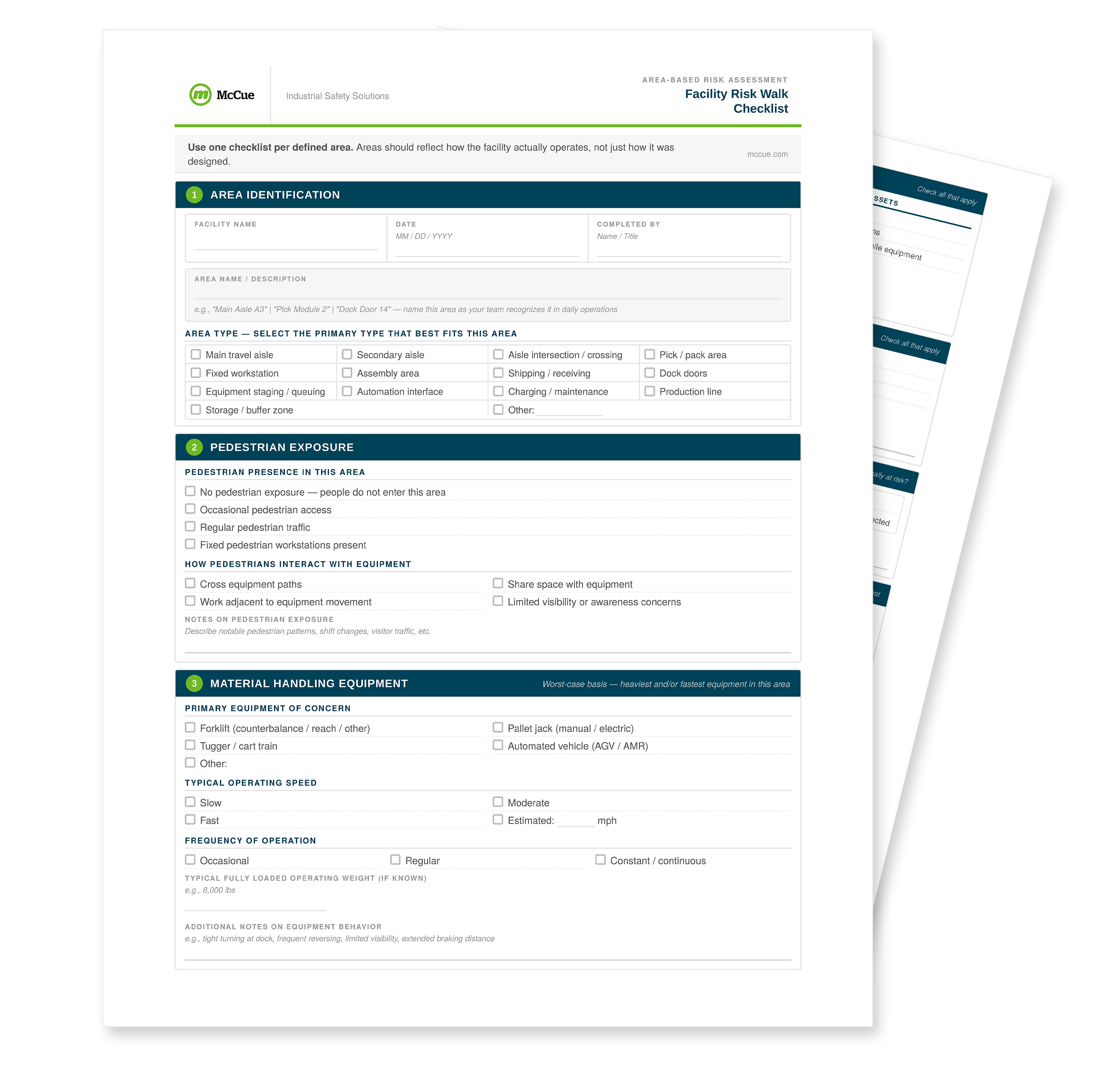 Facility Walk Checklist