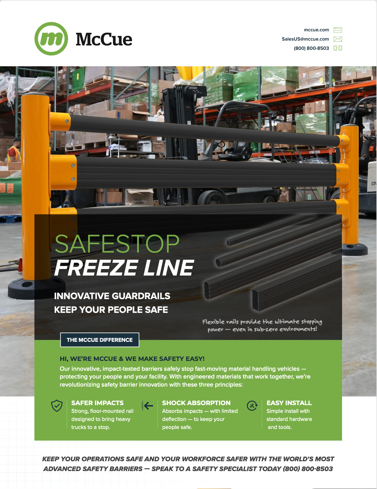 SafeStop Freeze Line Product Sheet