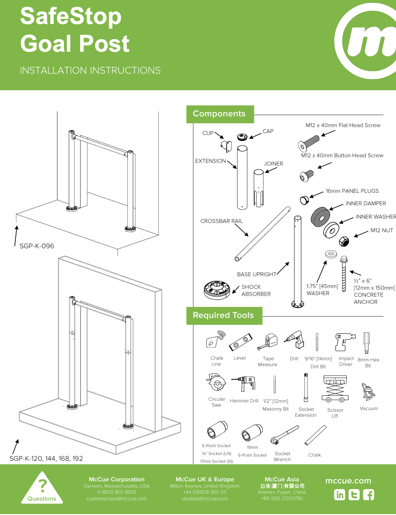 SafeStop GoalPost Installation Instructions