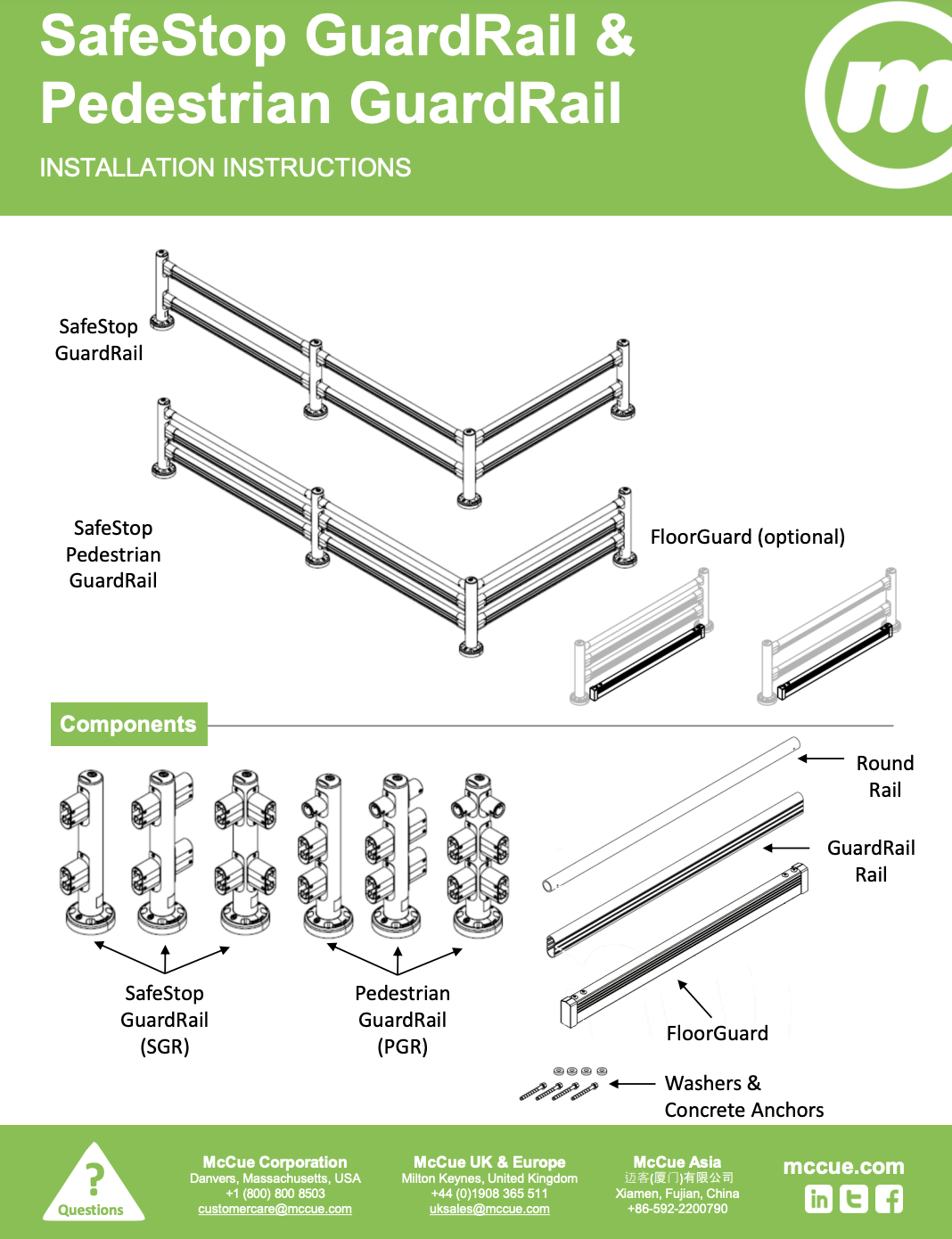 SafeStop GuardRail Installation Instructions