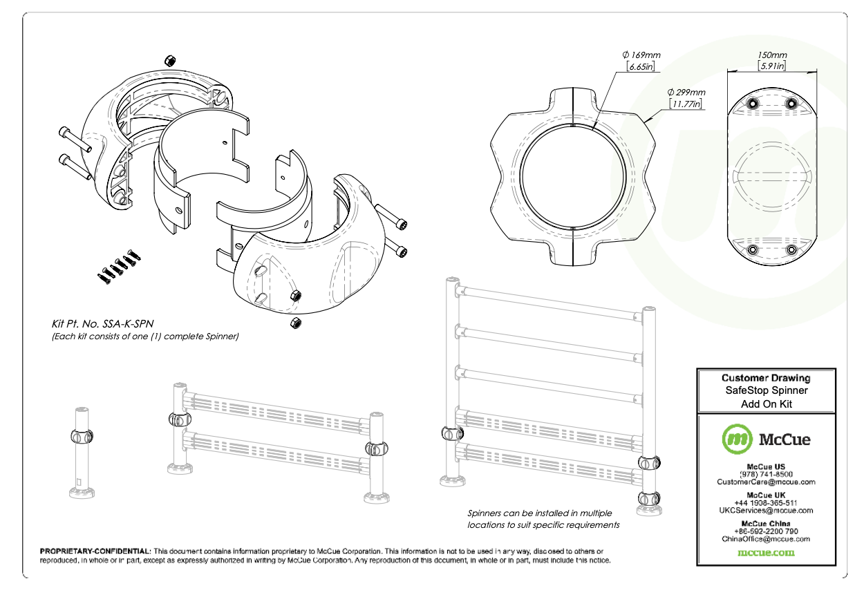 Shock-Absorbing Spinner Customer Drawing