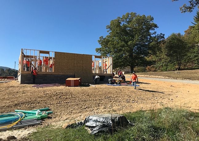 photo of building being built