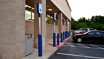 parking lot safety bollards