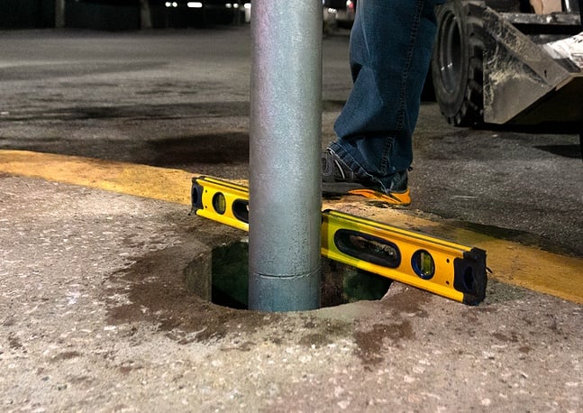McCue offers turnkey services with product, placement, and installation for CrashCore Bollards