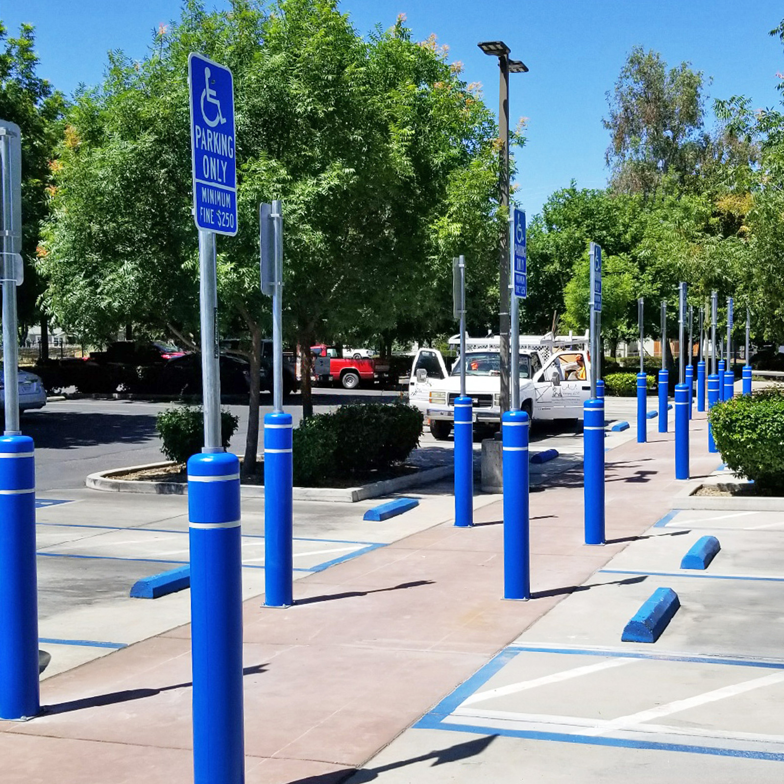 McCue Flexible Parking Lot Sign In Parking Lot