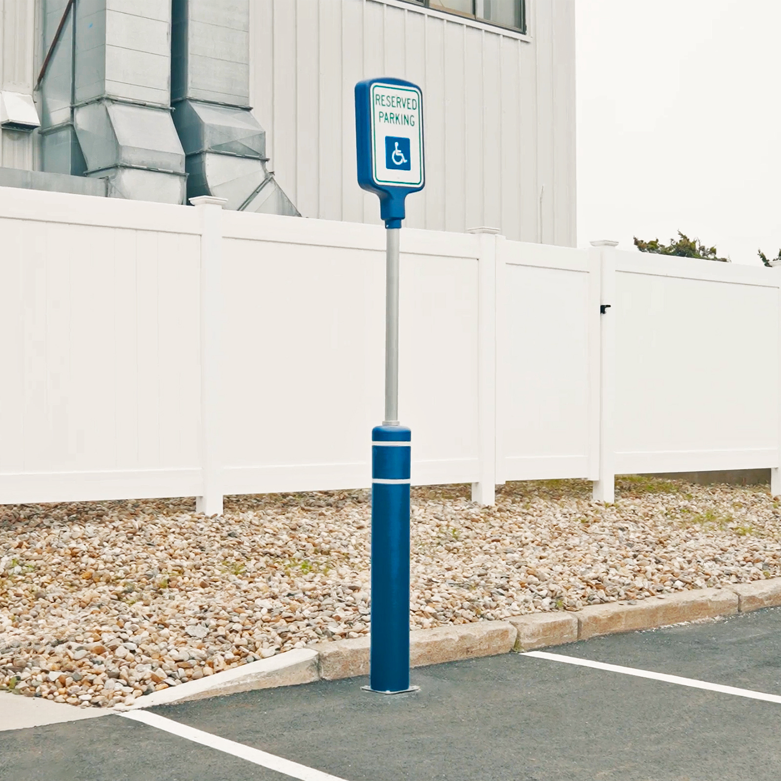 McCue Flexible Parking Lot Sign In Parking Lot