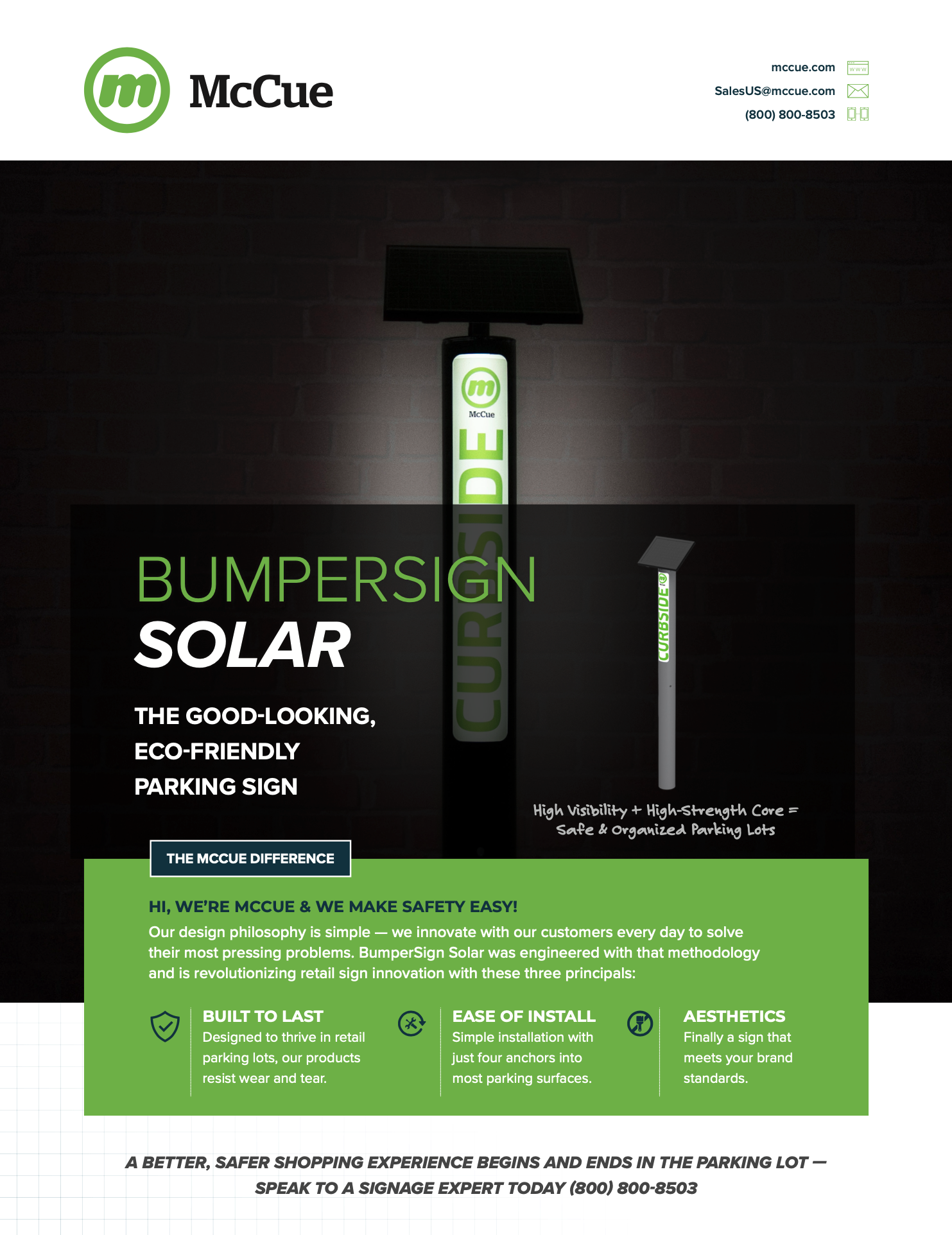 BumperSign Solar Product Sheet