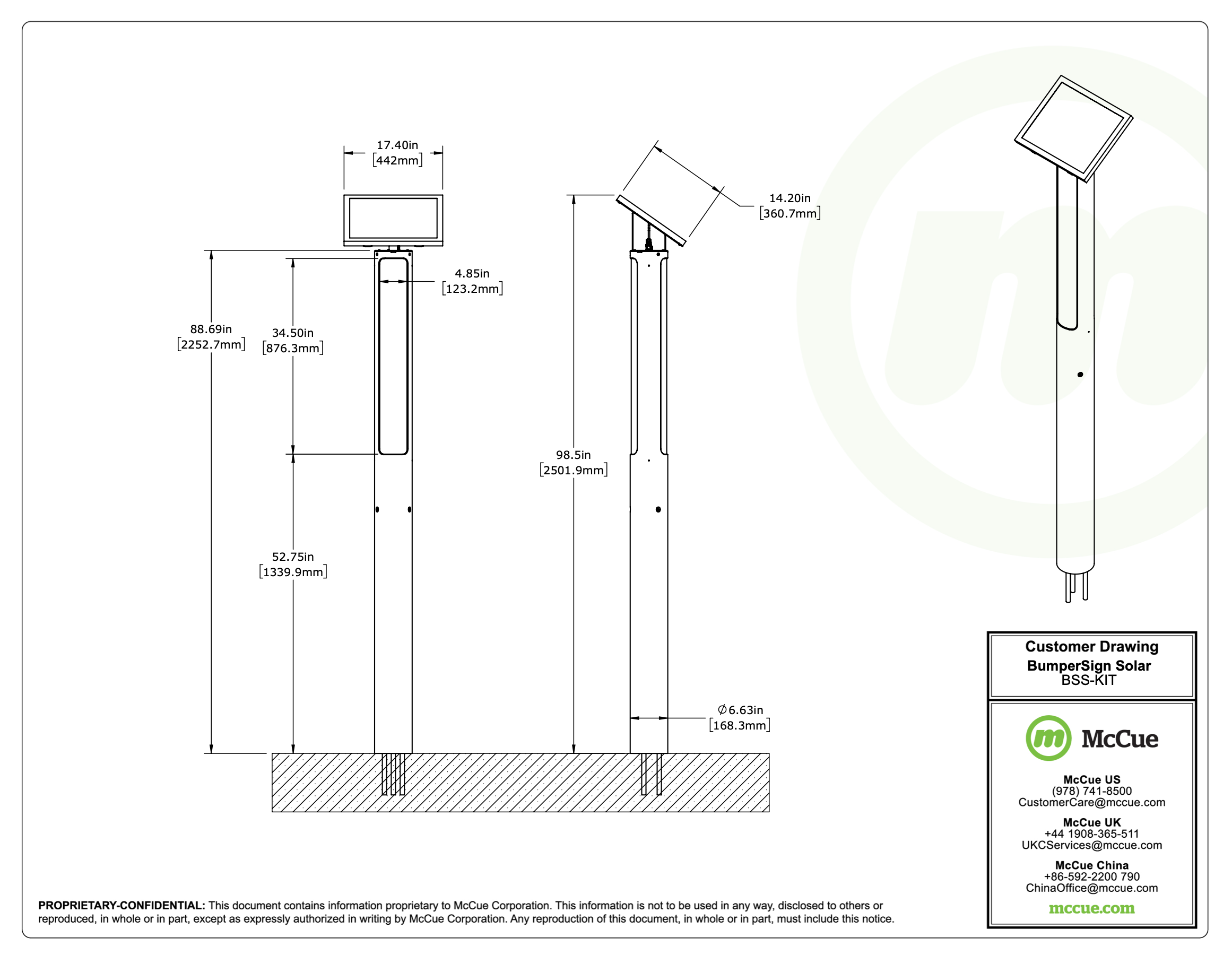 BumperSign Solar Customer Drawing