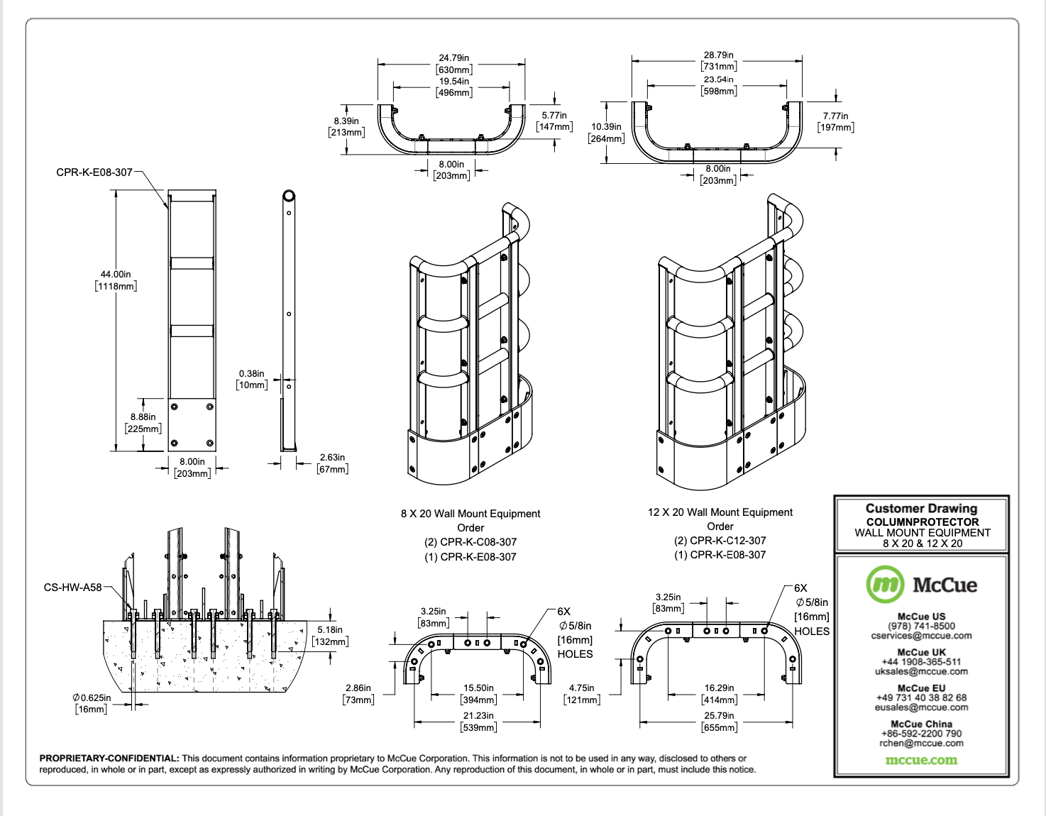ColumnProtector 8 Extender Customer Drawing
