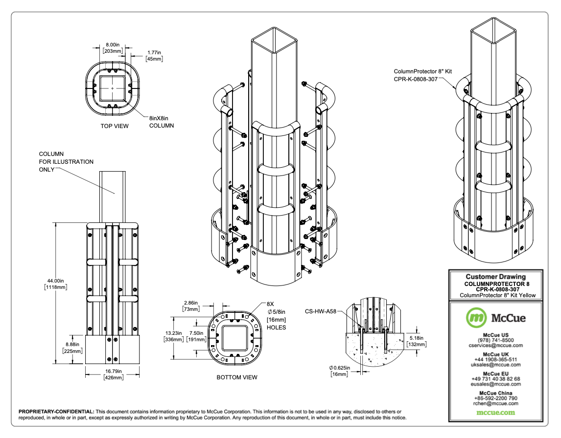 ColumnProtector 8 Customer Drawing