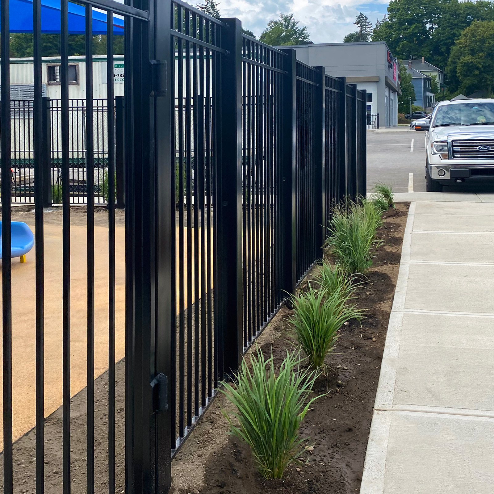 McCue Crash Tested ASTM F3016 CrashCore Bollard Protecting ATM