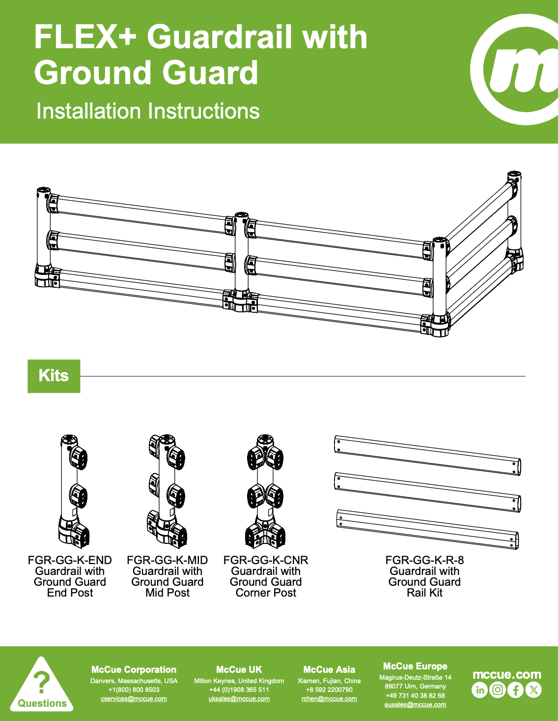 FLEX+ Guardrail with Ground Guard Installation Instructions