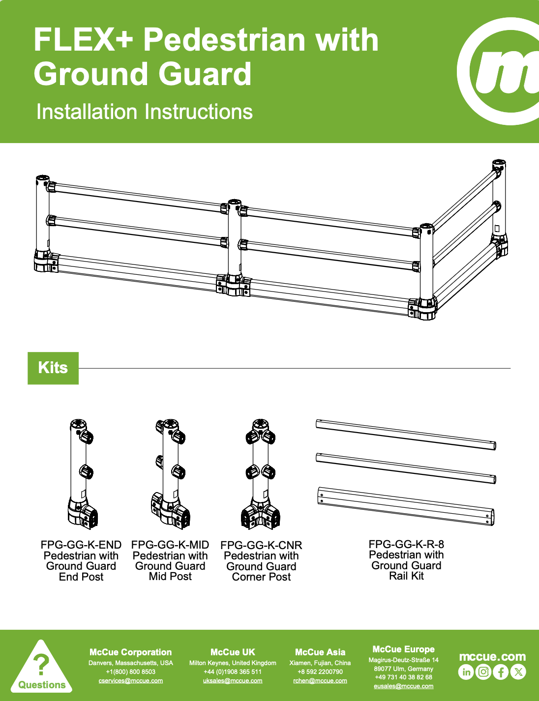 FLEX+ Pedestrian with Ground Guard Installation Instructions