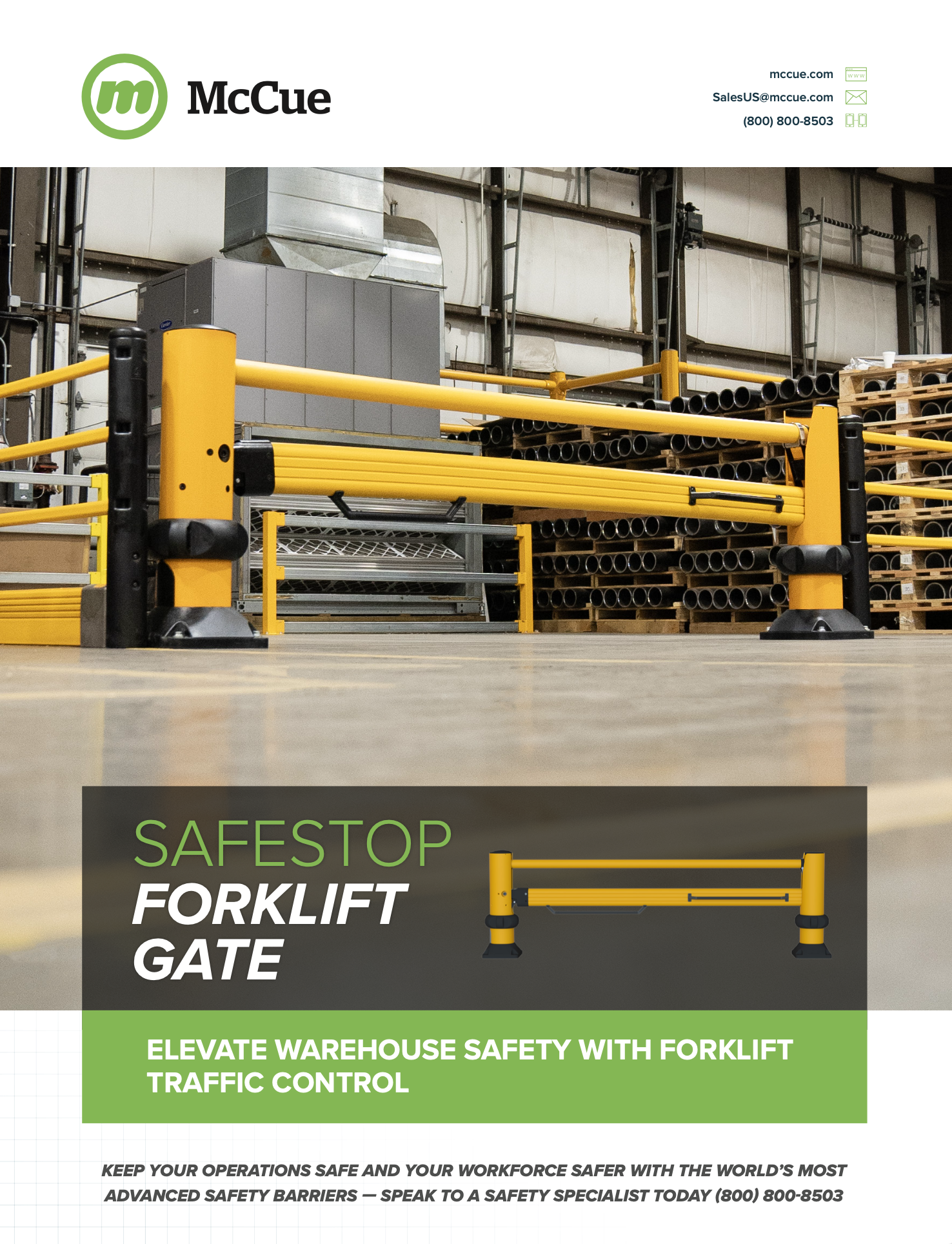 SafeStop ForkLift Gate Product Sheet
