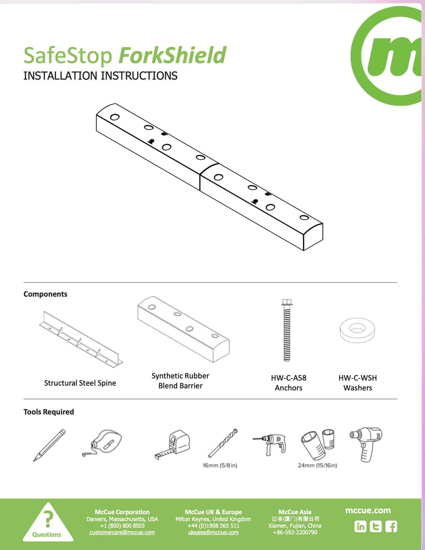 SafeStop ForkShield Installation Instructions