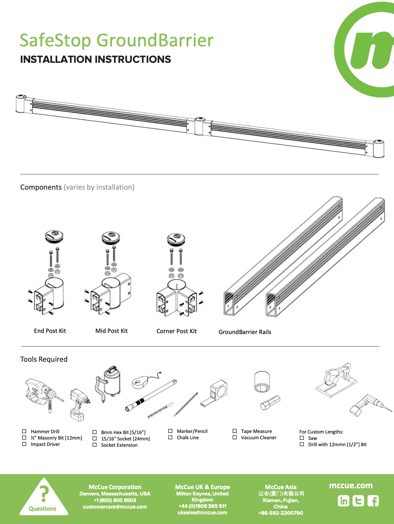 SafeStop GroundBarrier Installation Instructions