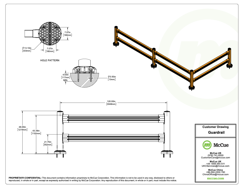 SafeStop GuardRail Customer Drawing