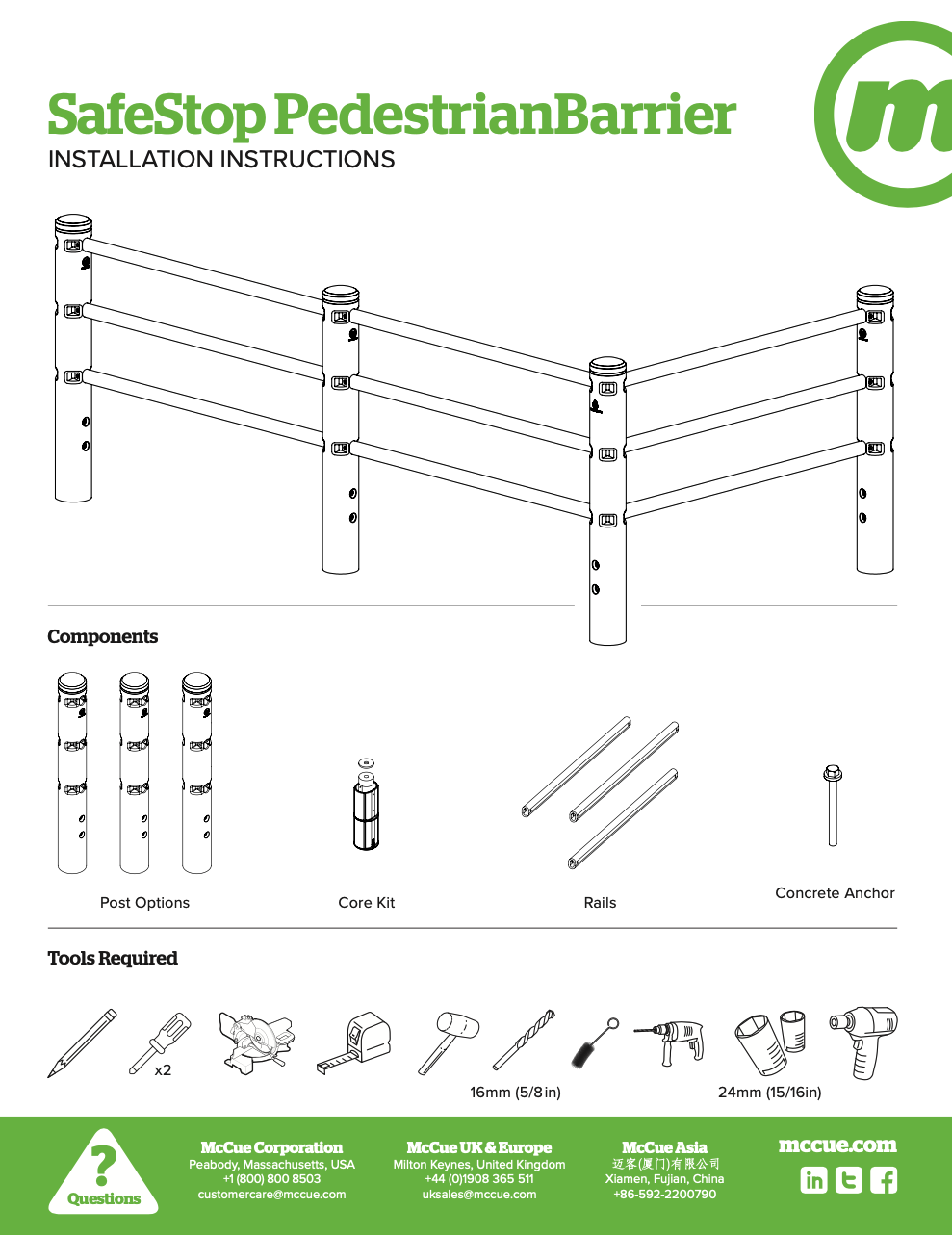 SafeStop PedestrianBarrier Install Instructions