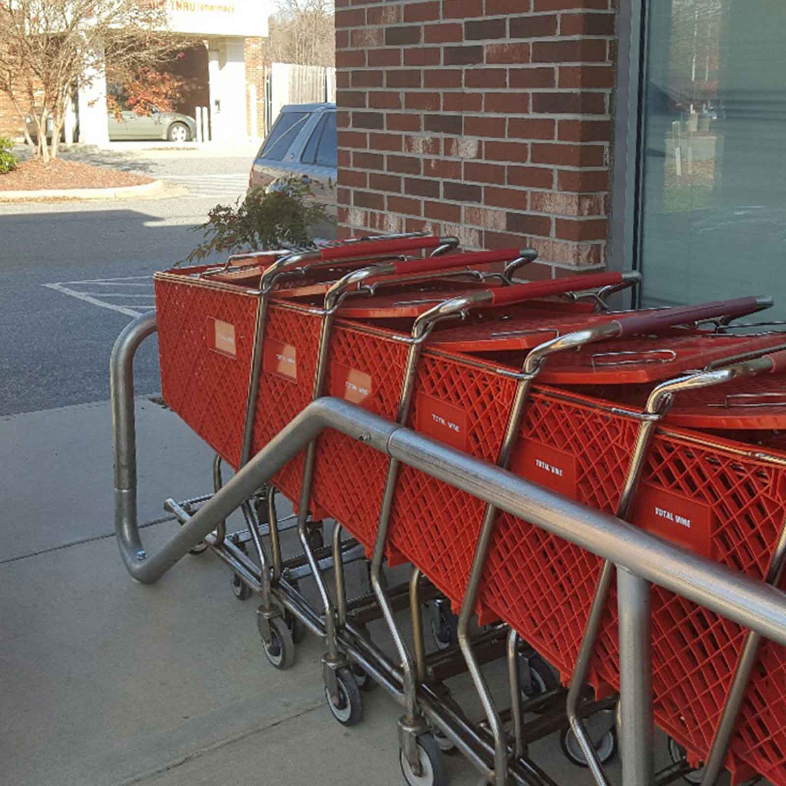 McCue Cart Corral On Sidewalk