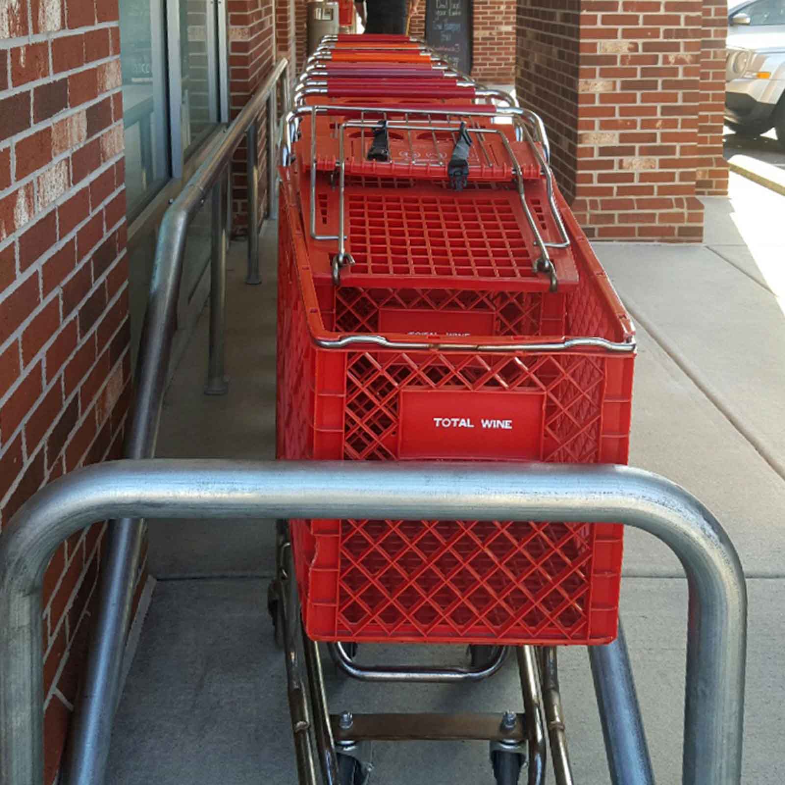 McCue Cart Corral On Sidewalk