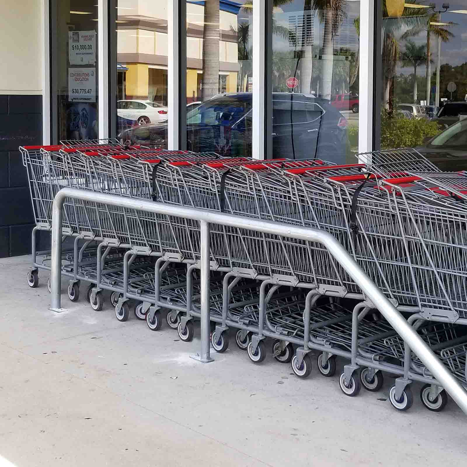 McCue Cart Corral On Sidewalk