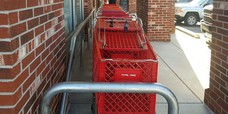 McCue Cart Corral on Sidwalk