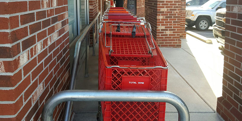 McCue Cart Corral on Sidwalk