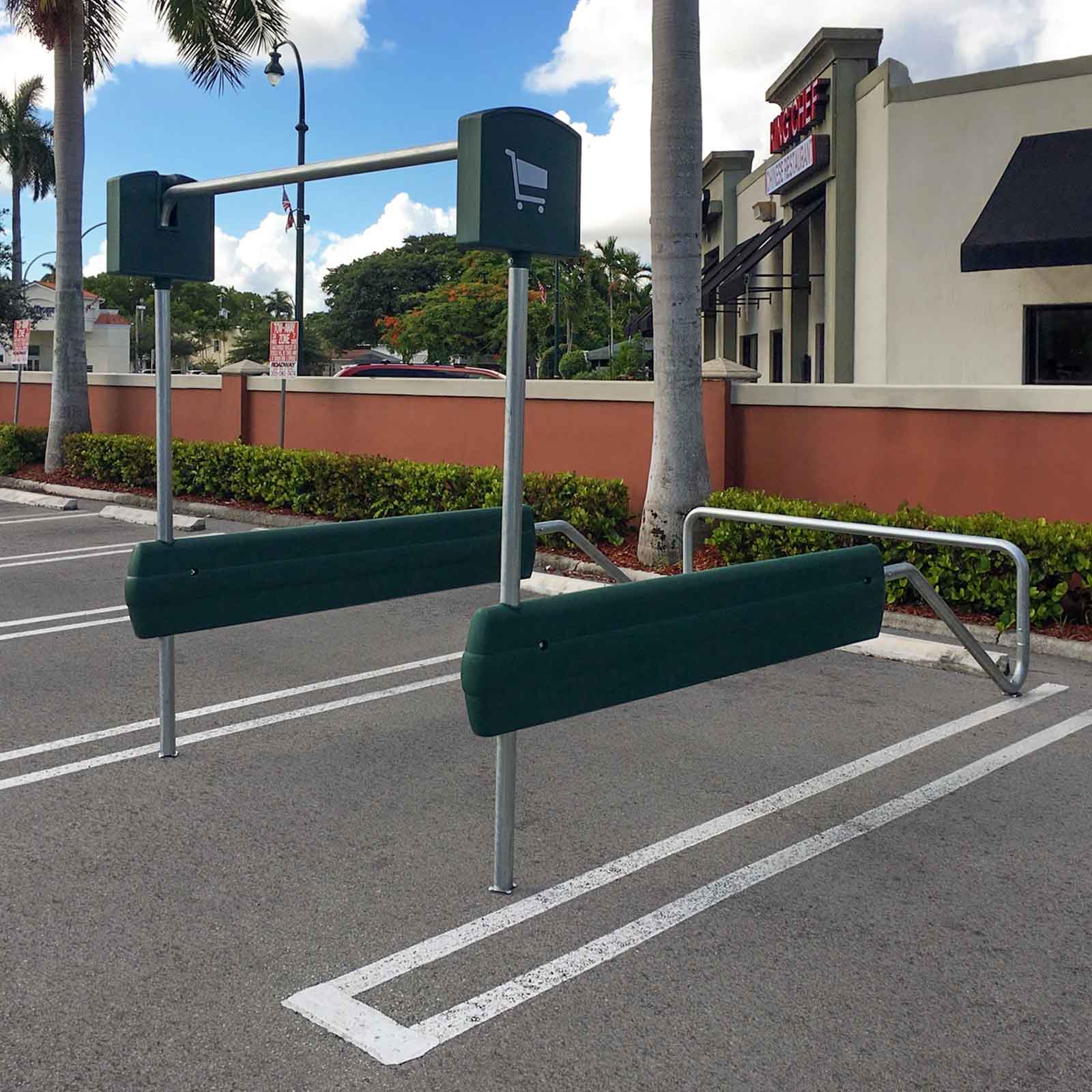 McCue Cart Corral In Parking Lot