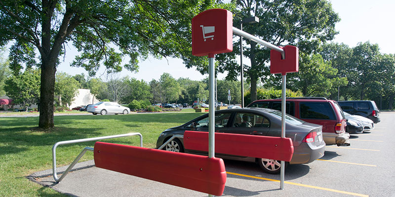 McCue Cart Corral in Parking Lot