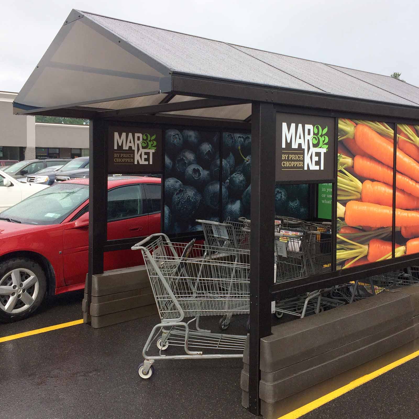 McCue Cart Corral In Parking Lot