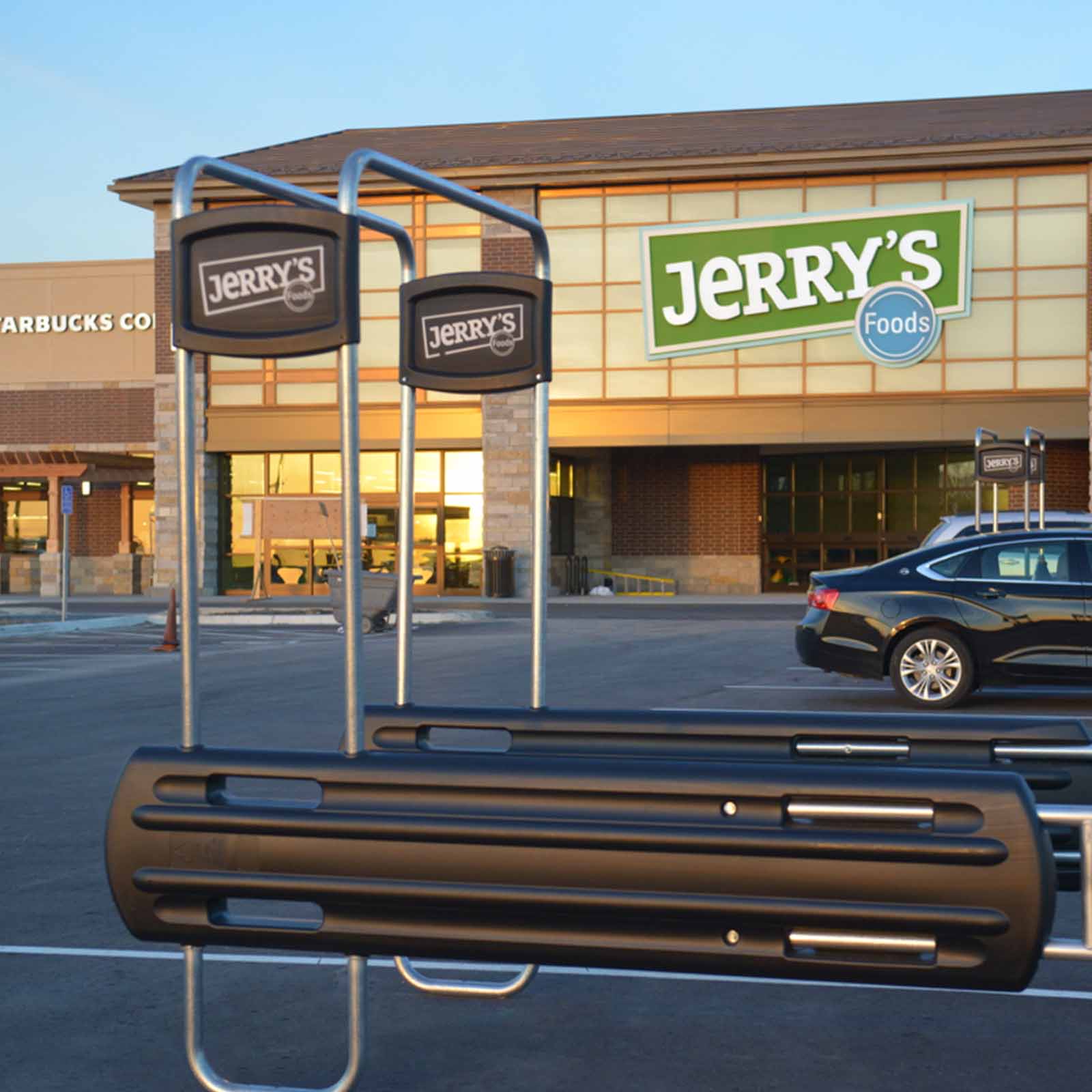 McCue Cart Corral In Parking Lot