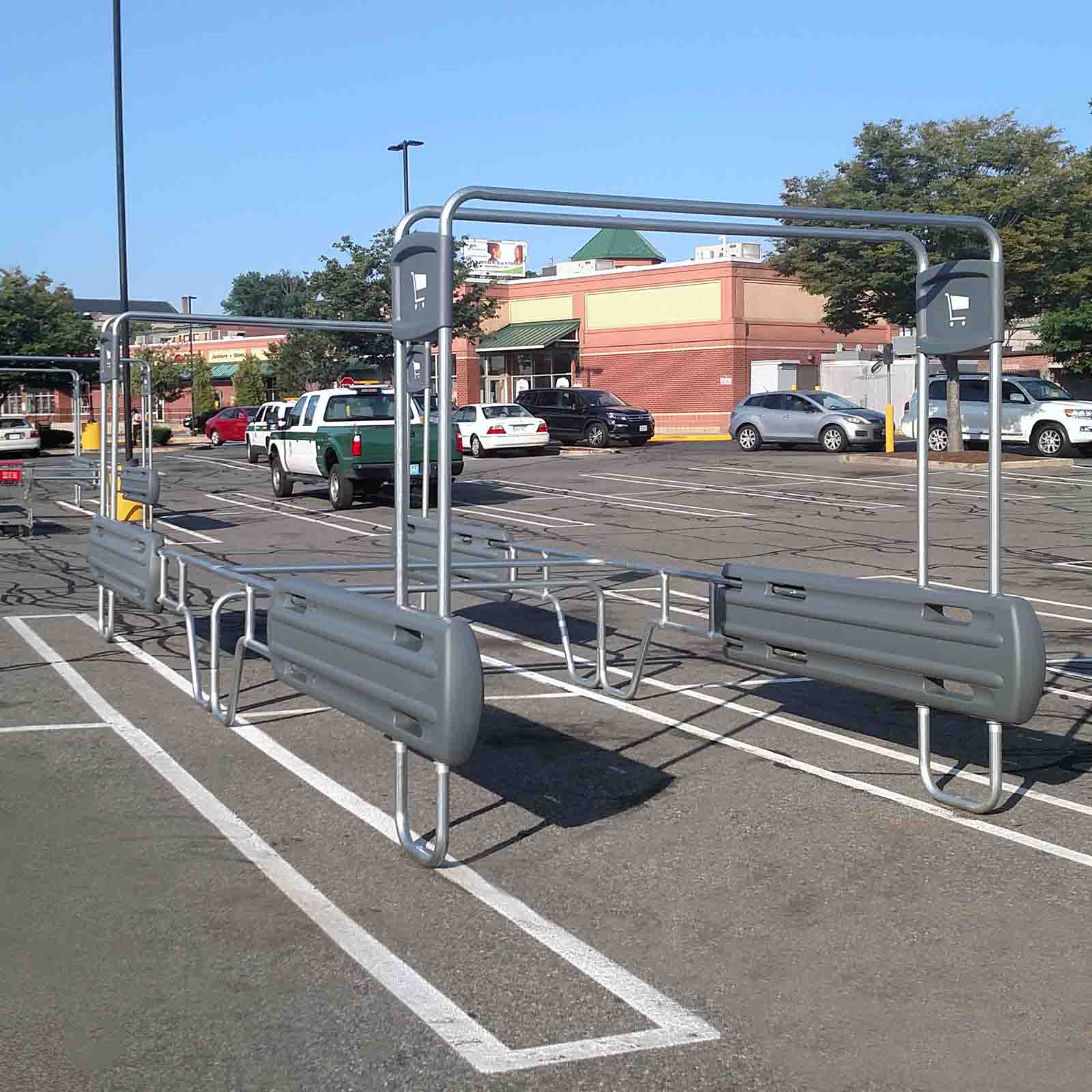 McCue Cart Corral In Parking Lot