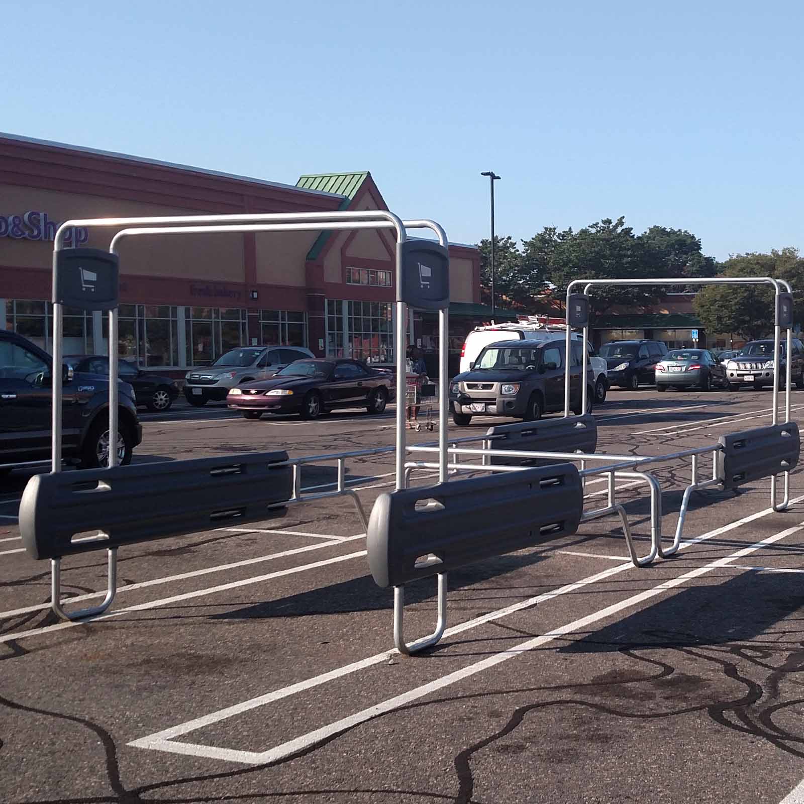 McCue Cart Corral In Parking Lot