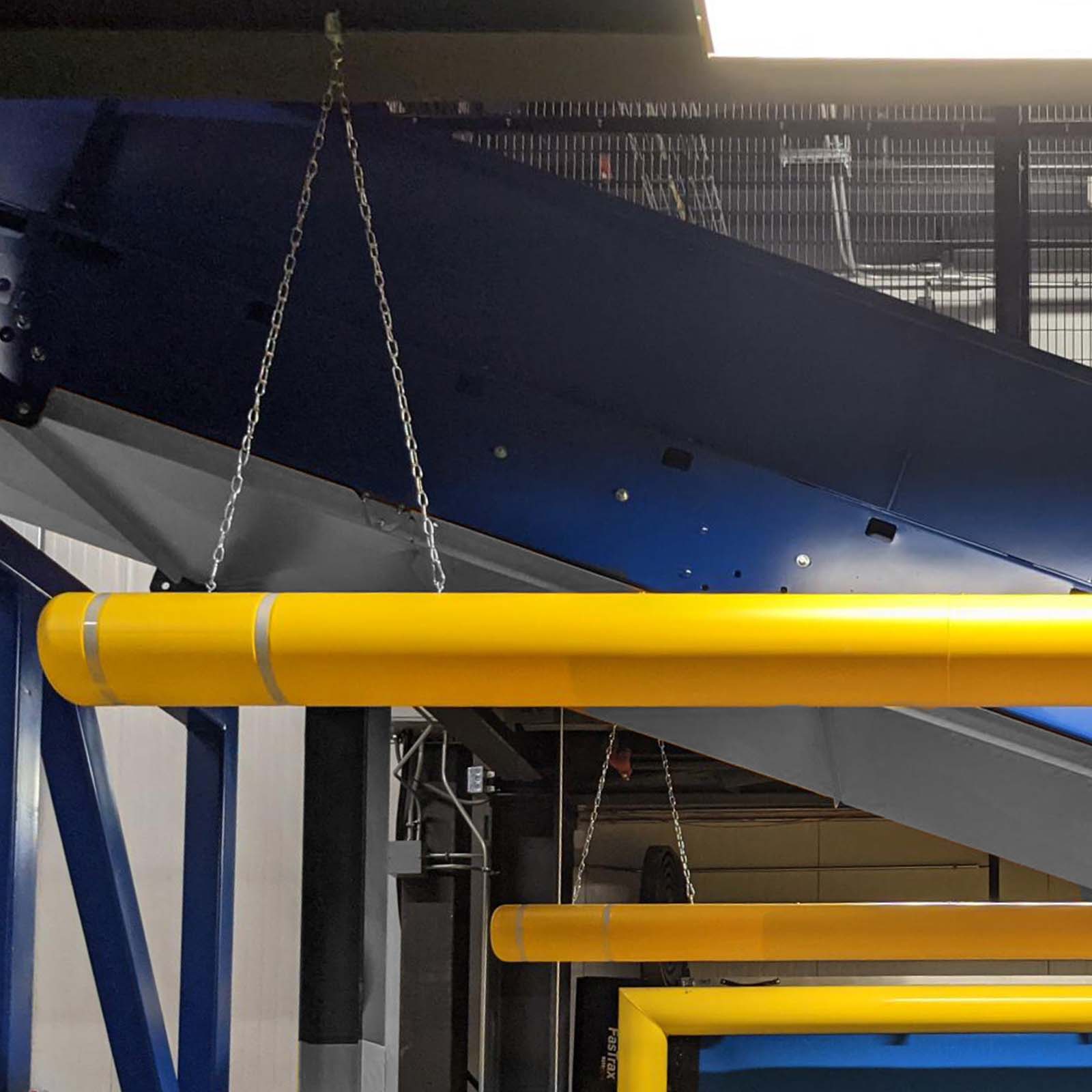McCue Clearance Bar Safety Barrier in warehouse
