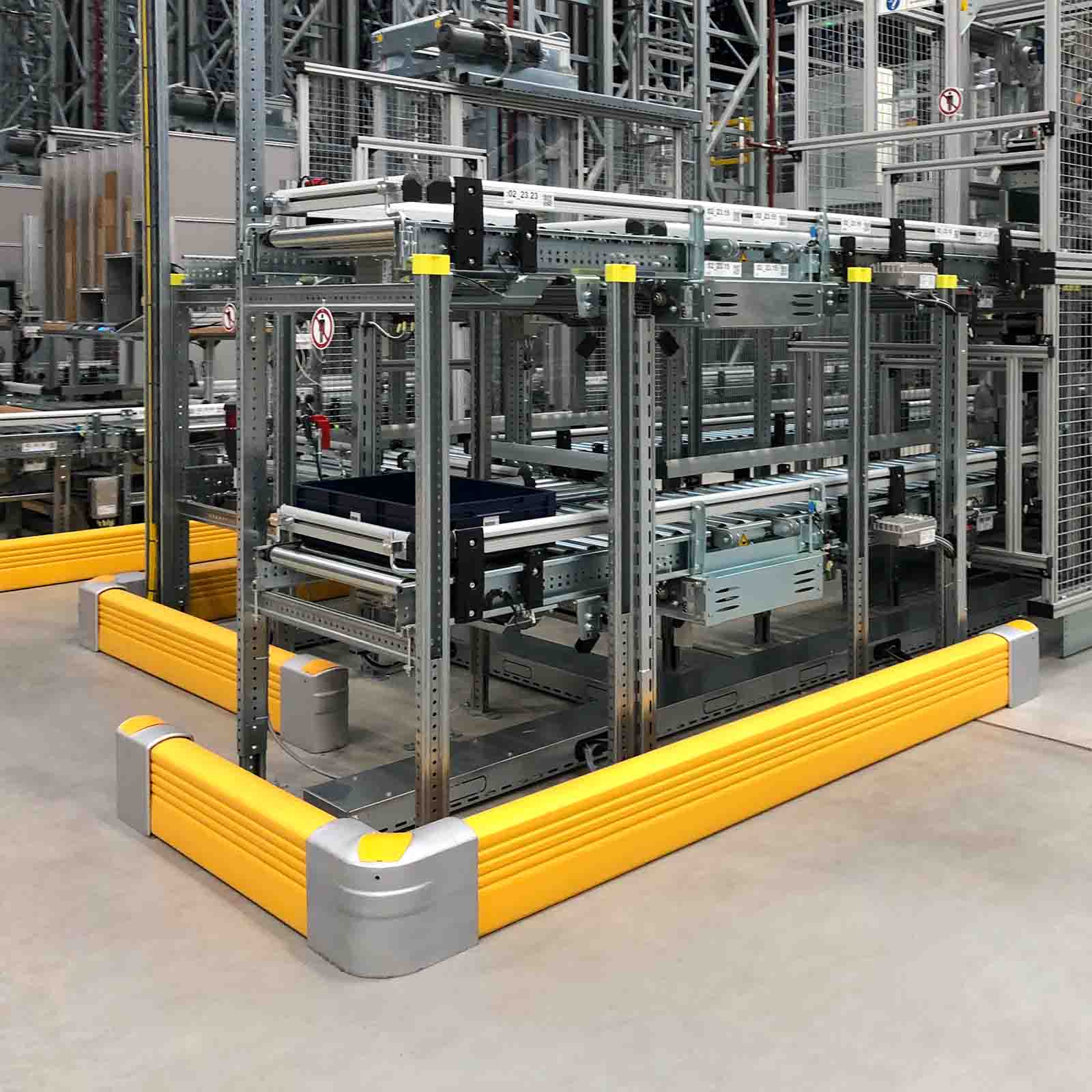 McCue Crash Barrier PLUS Safety Protection in warehouse