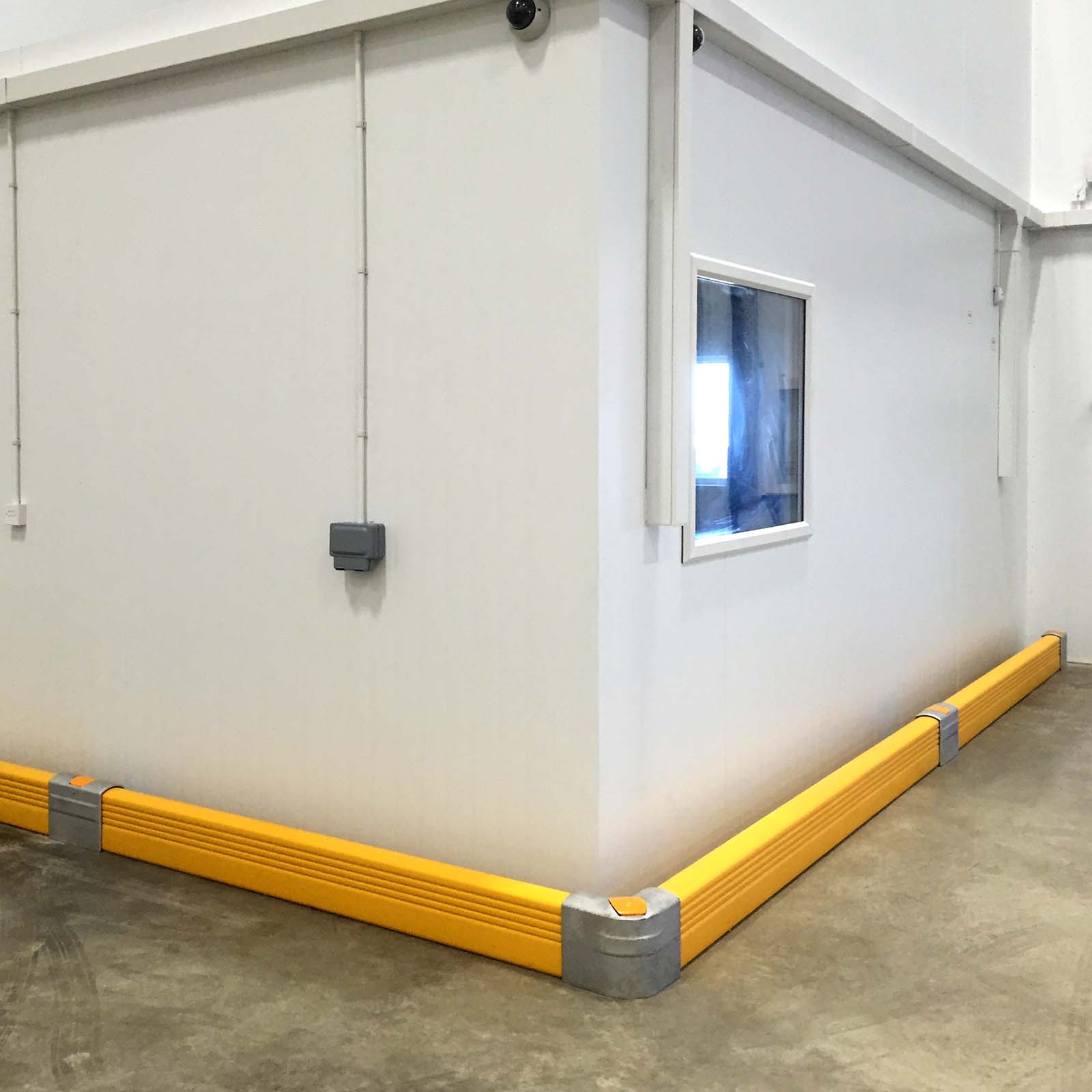 McCue Crash Barrier PLUS Safety Protection in warehouse