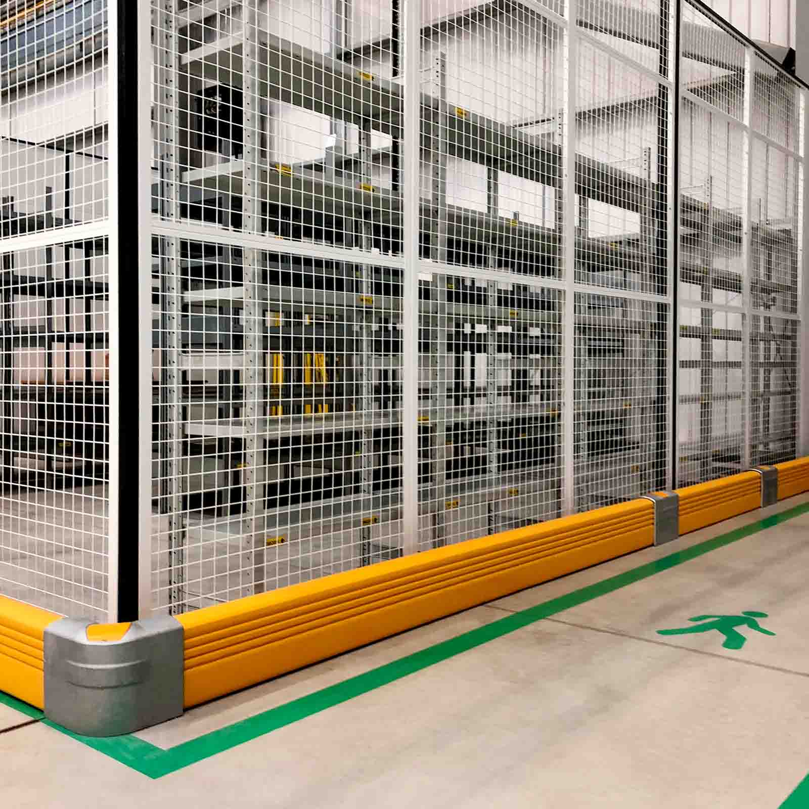 McCue Crash Barrier Safety Protection in warehouse