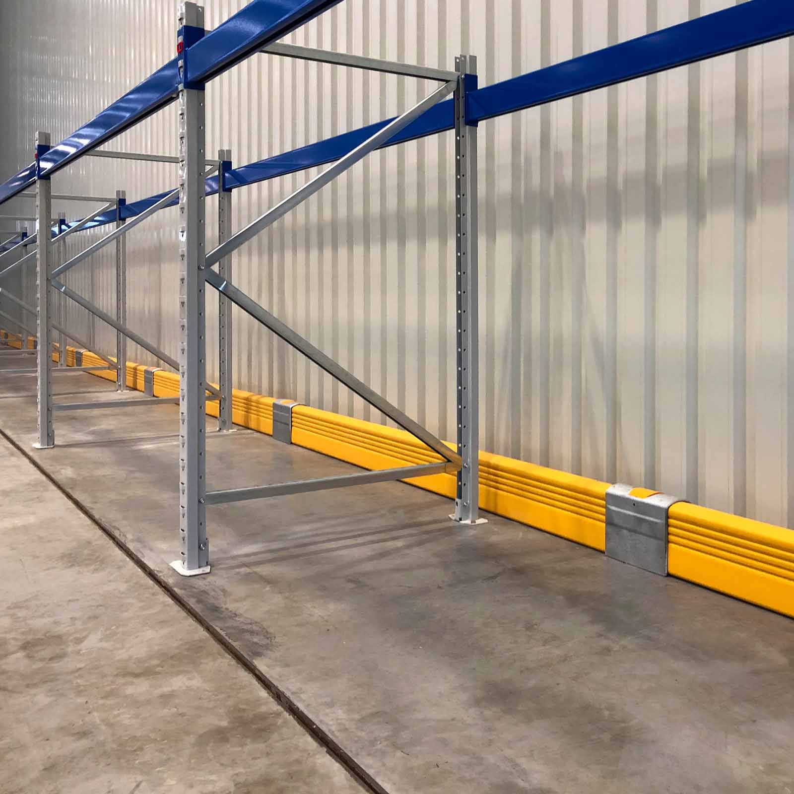 McCue Crash Barrier Safety Protection in warehouse