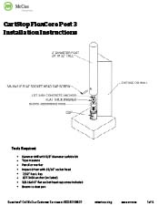 McCue Safety Product Sheet Installation Instruction Information