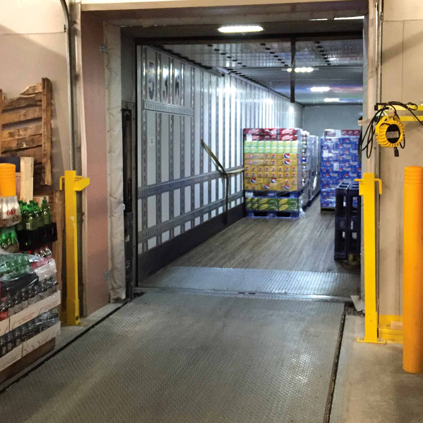 McCue Loading Door Protector infront of Warehouse door